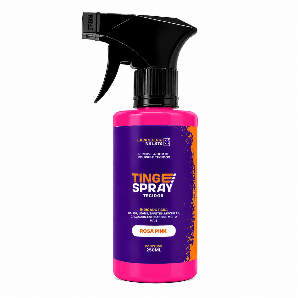 Tinta de Tecidos Roupas Estofados Carpetes - Tingespray Borrifador 250Ml - Lavanderia Na Lata