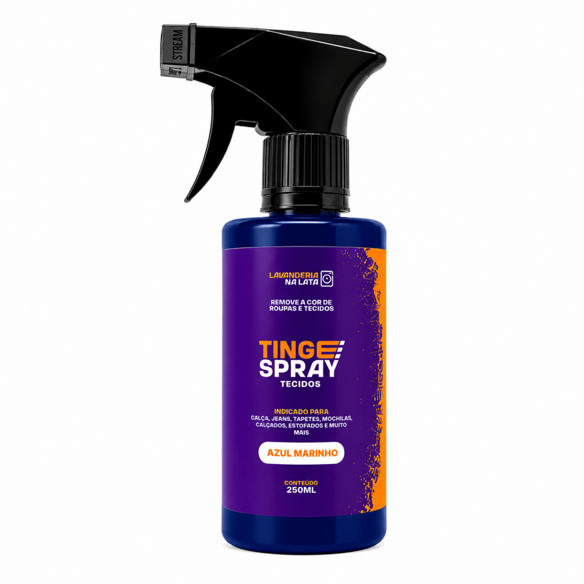 Tinta de Tecidos Roupas Estofados Carpetes - Tingespray Borrifador 250Ml - Lavanderia Na Lata