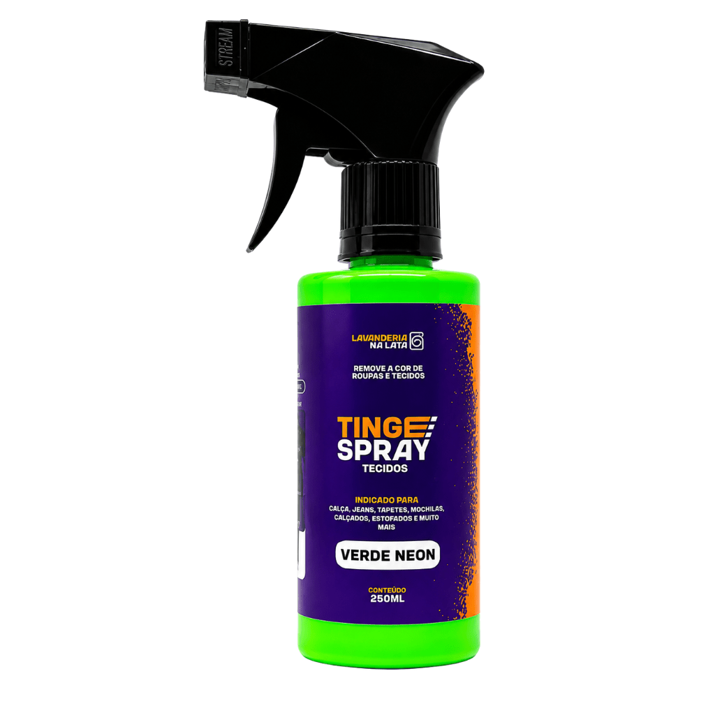 Tinta de Tecidos Roupas Estofados Carpetes - Tingespray Borrifador 250Ml - Lavanderia Na Lata
