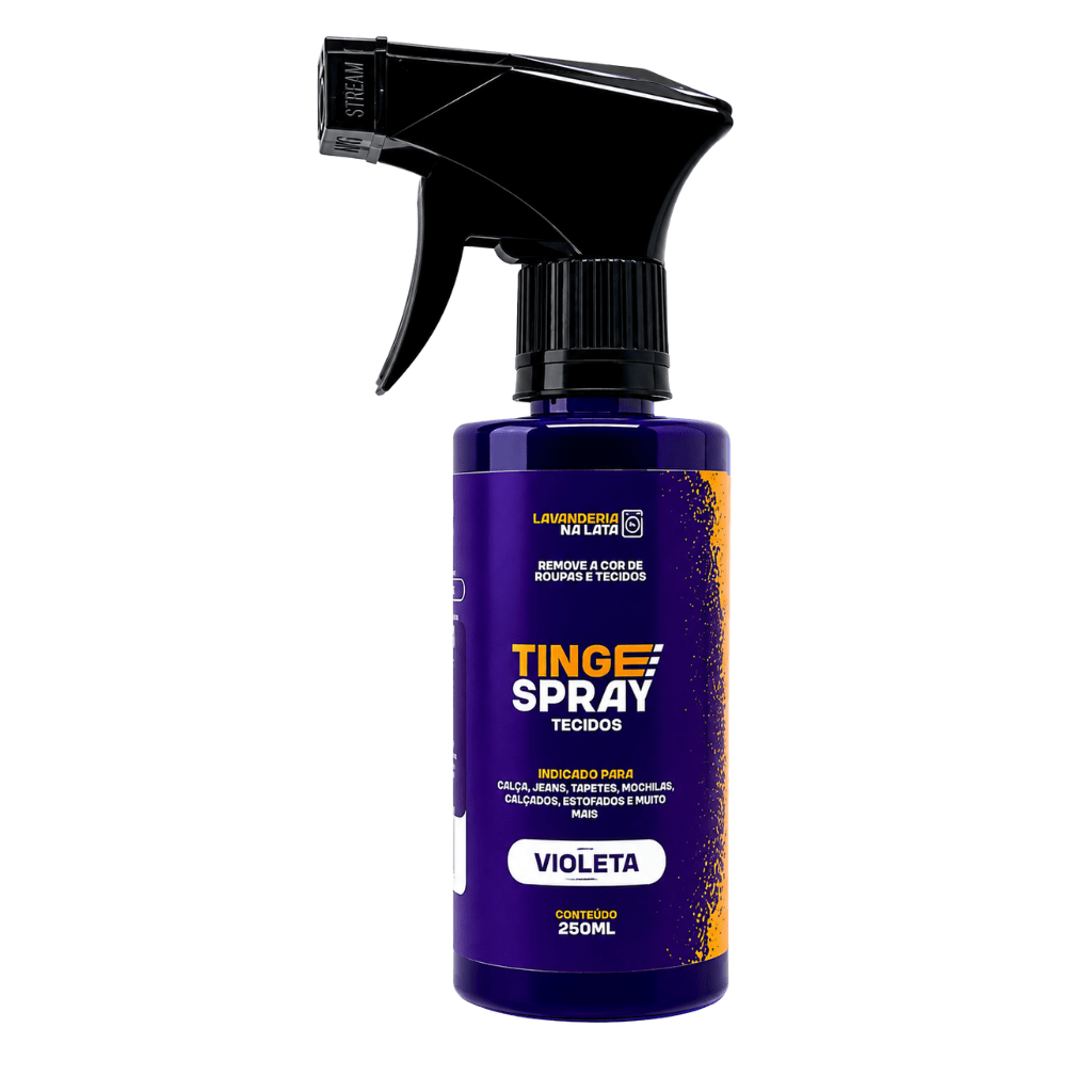 Tinta de Tecidos Roupas Estofados Carpetes - Tingespray Borrifador 250Ml - Lavanderia Na Lata