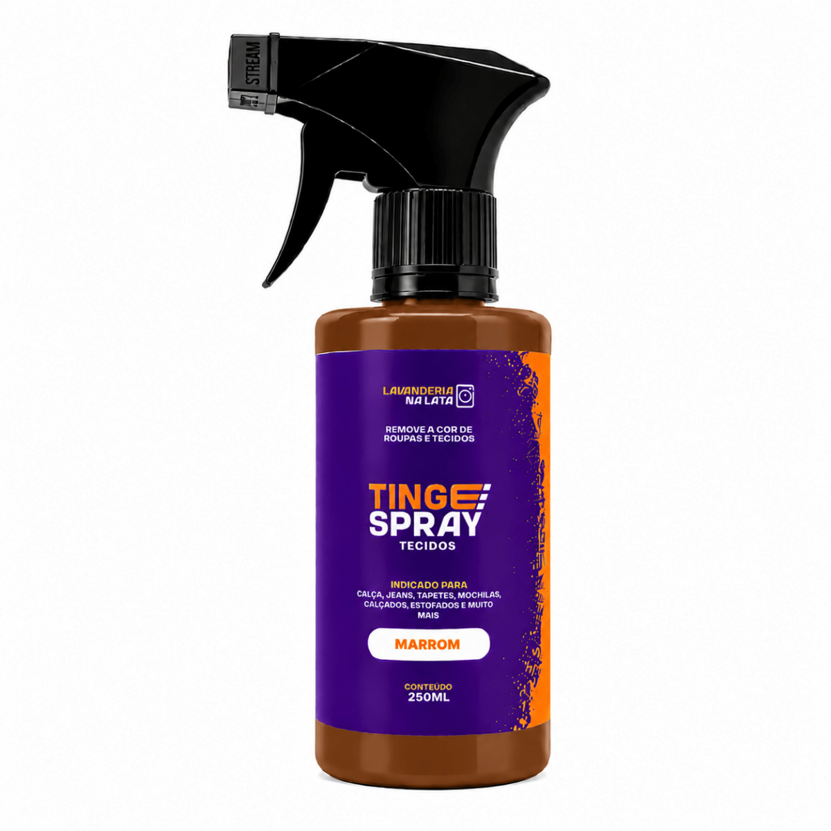 Tinta de Tecidos Roupas Estofados Carpetes - Tingespray Borrifador 250Ml - Lavanderia Na Lata