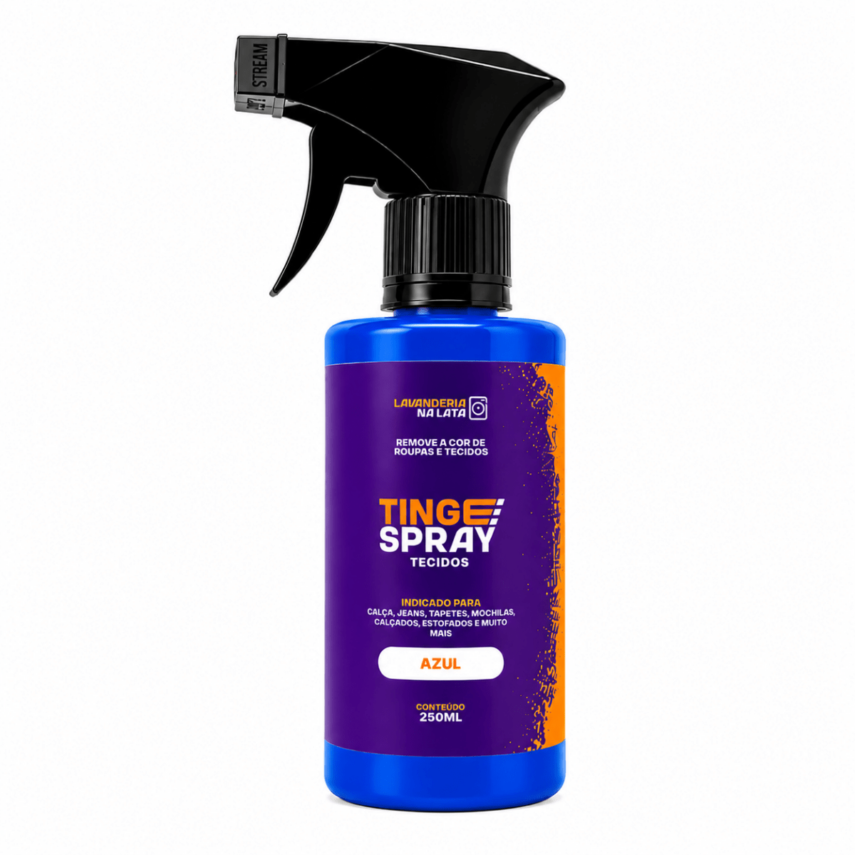 Tinta de Tecidos Roupas Estofados Carpetes - Tingespray Borrifador 250Ml - Lavanderia Na Lata