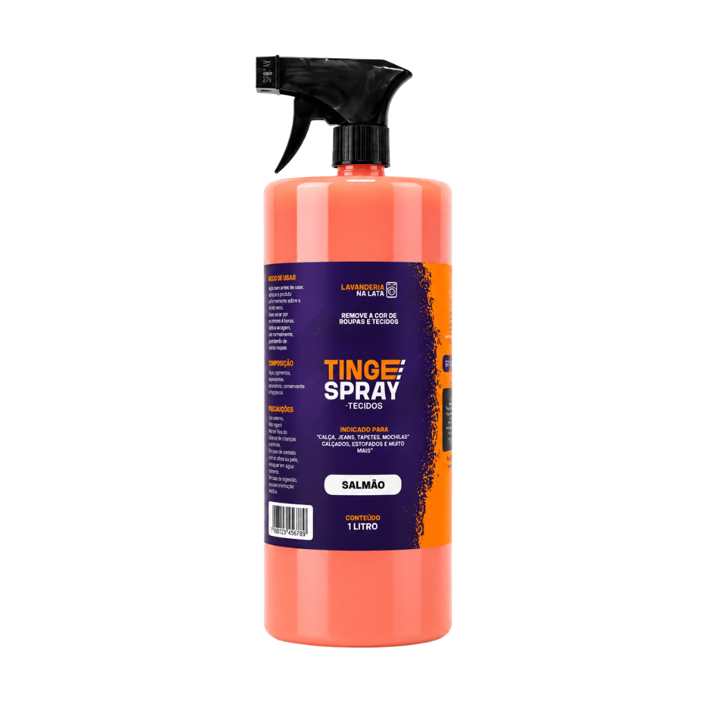 Tinta de Tecidos Roupas Estofados Carpetes - Tingespray Refil 1L - Lavanderia Na Lata