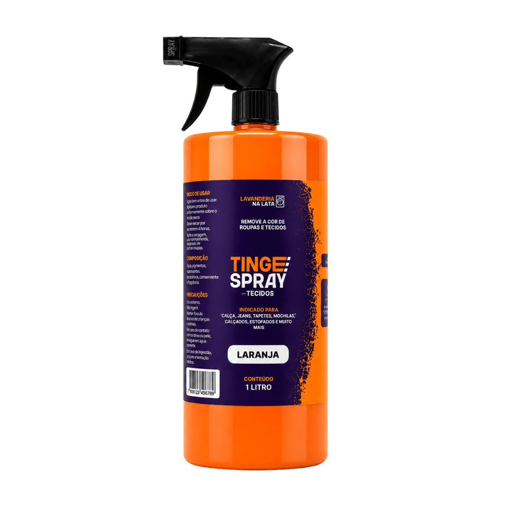 Tinta de Tecidos Roupas Estofados Carpetes - Tingespray Refil 1L - Lavanderia Na Lata