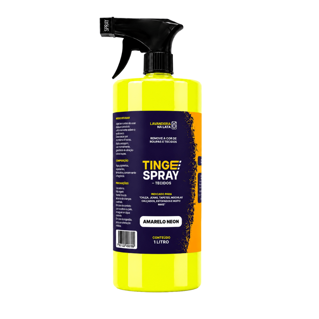 Tinta de Tecidos Roupas Estofados Carpetes - Tingespray Refil 1L - Lavanderia Na Lata