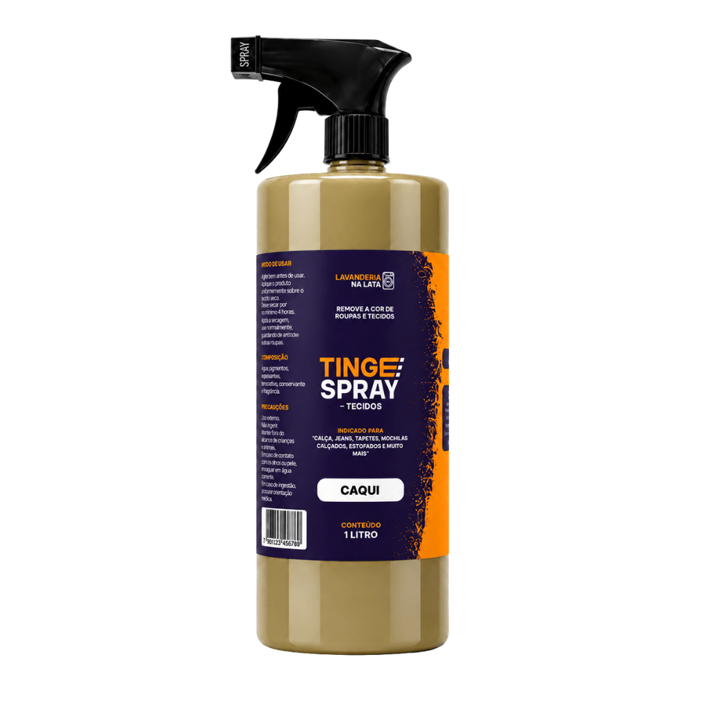 Tinta de Tecidos Roupas Estofados Carpetes - Tingespray Refil 1L - Lavanderia Na Lata