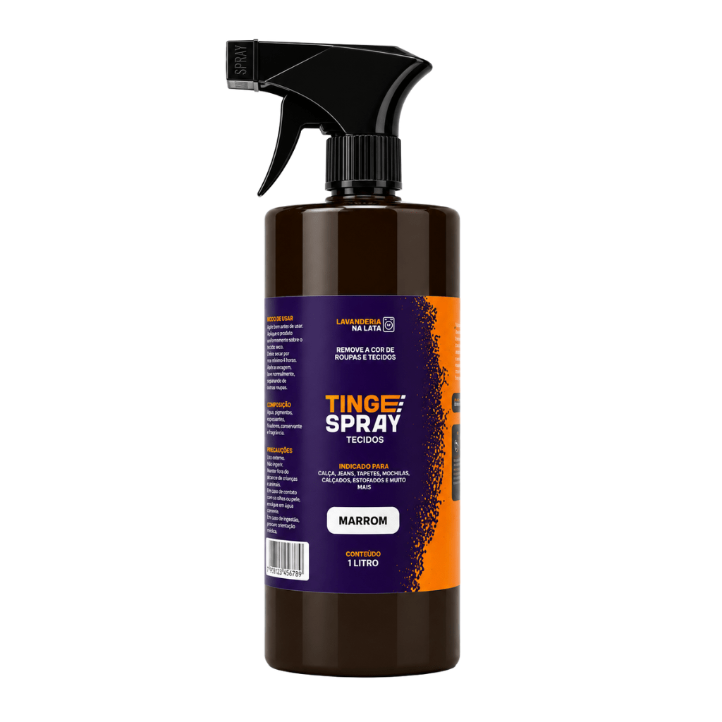 Tinta de Tecidos Roupas Estofados Carpetes - Tingespray Refil 1L - Lavanderia Na Lata