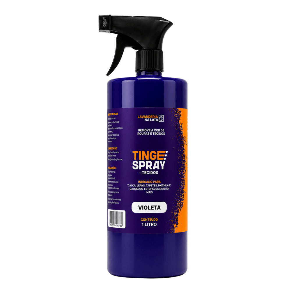 Tinta de Tecidos Roupas Estofados Carpetes - Tingespray Refil 1L - Lavanderia Na Lata