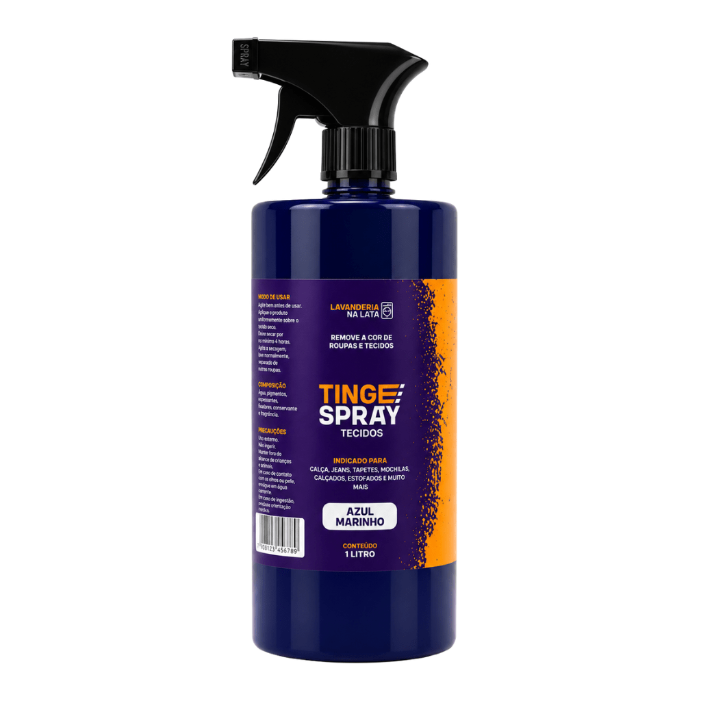 Tinta de Tecidos Roupas Estofados Carpetes - Tingespray Refil 1L - Lavanderia Na Lata