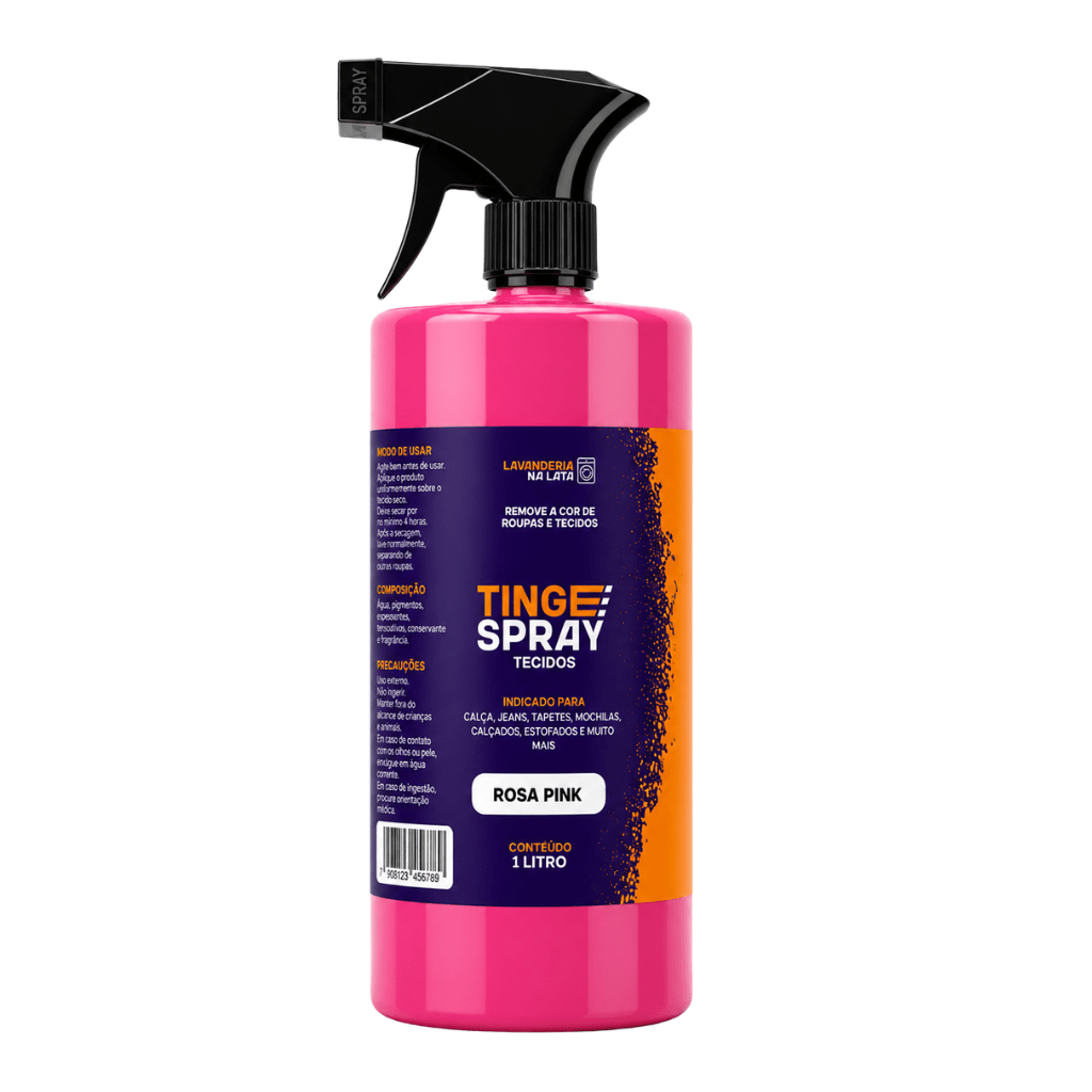 Tinta de Tecidos Roupas Estofados Carpetes - Tingespray Refil 1L - Lavanderia Na Lata