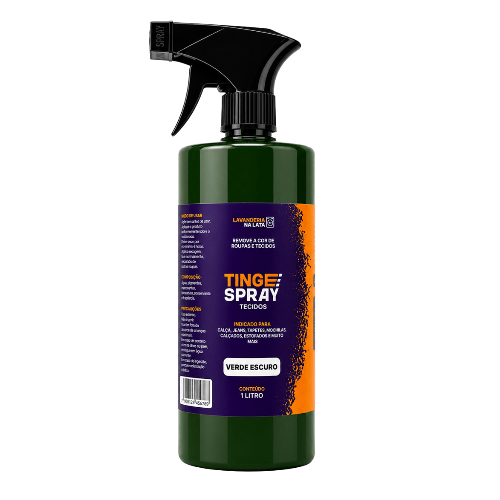 Tinta de Tecidos Roupas Estofados Carpetes - Tingespray Refil 1L - Lavanderia Na Lata