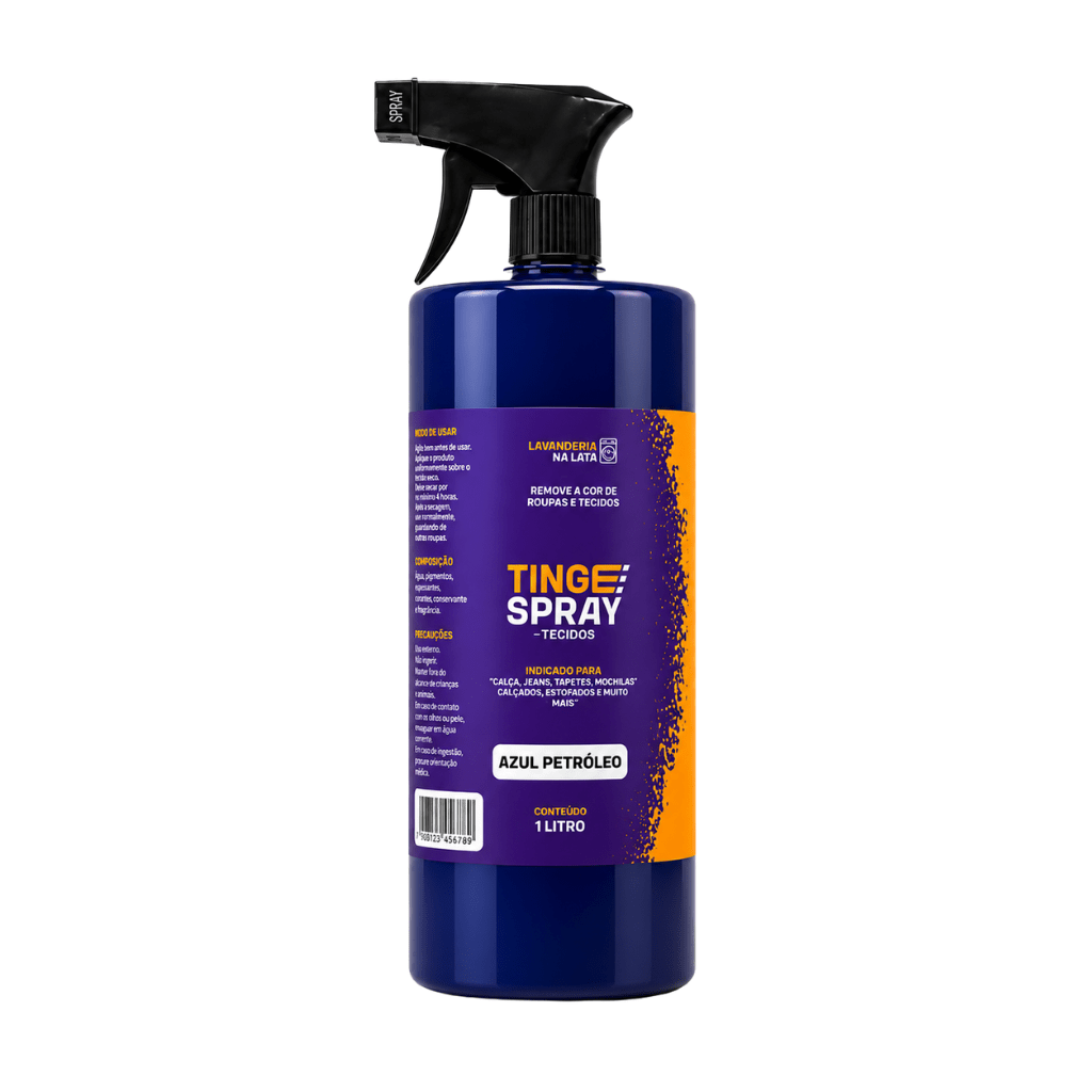 Tinta de Tecidos Roupas Estofados Carpetes - Tingespray Refil 1L - Lavanderia Na Lata