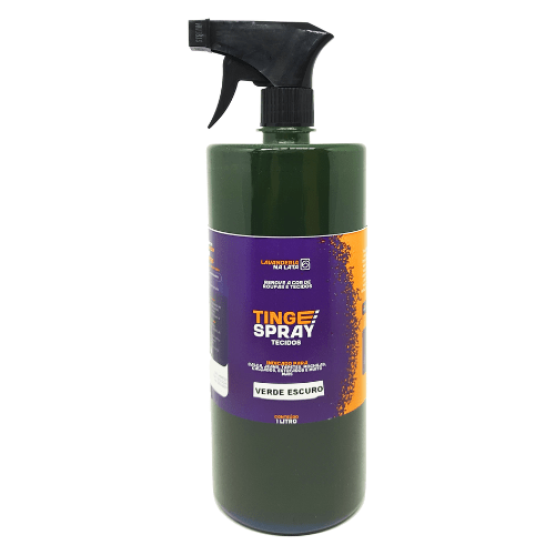 Tinta de Tecidos Roupas Estofados Carpetes - Tingespray Refil 1L - Lavanderia Na Lata