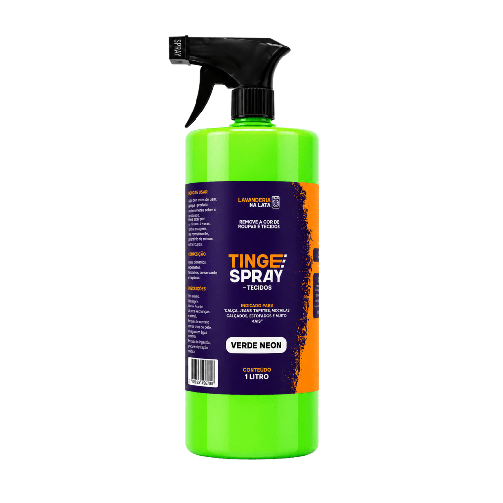 Tinta de Tecidos Roupas Estofados Carpetes - Tingespray Refil 1L - Lavanderia Na Lata