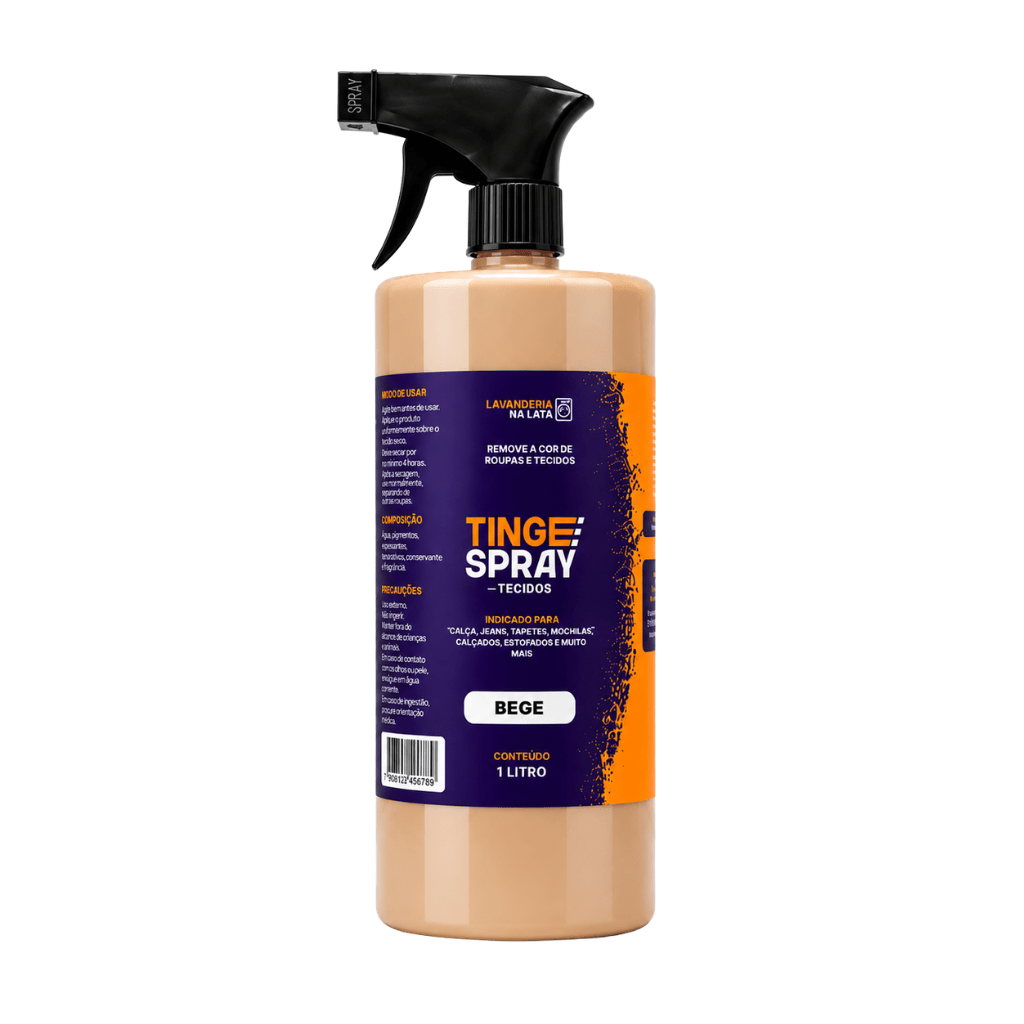 Tinta de Tecidos Roupas Estofados Carpetes - Tingespray Refil 1L - Lavanderia Na Lata