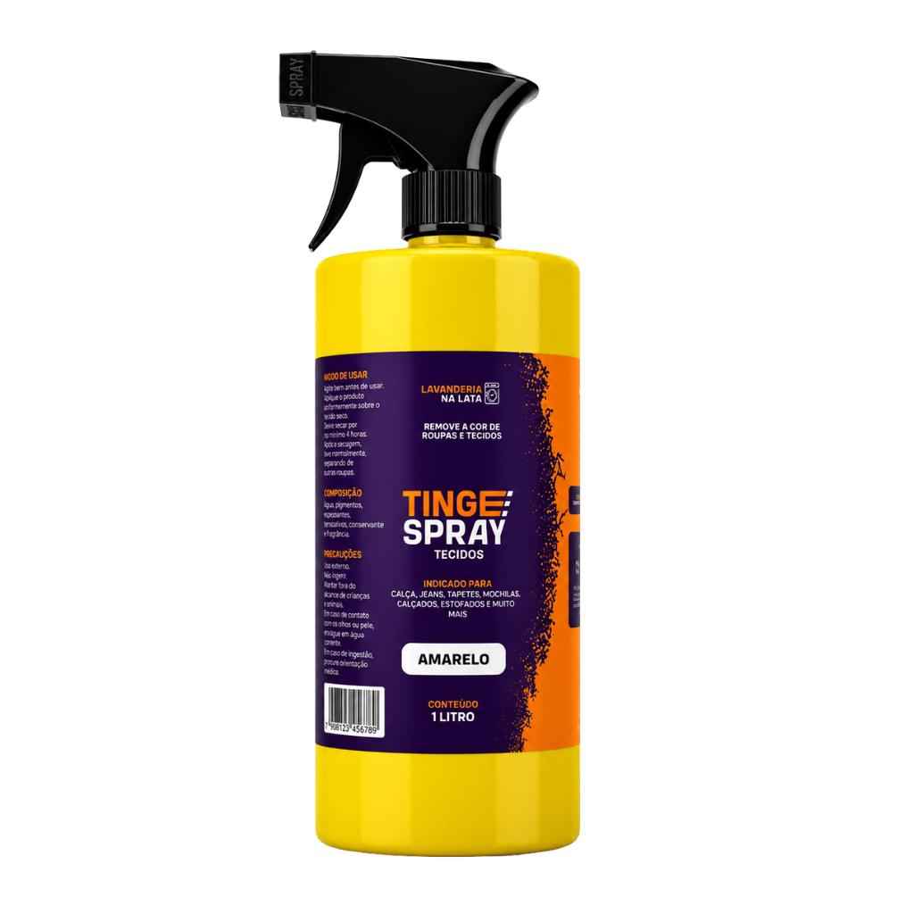 Tinta de Tecidos Roupas Estofados Carpetes - Tingespray Refil 1L - Lavanderia Na Lata