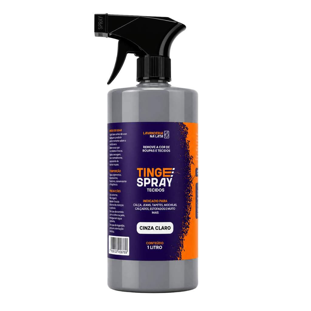 Tinta de Tecidos Roupas Estofados Carpetes - Tingespray Refil 1L - Lavanderia Na Lata