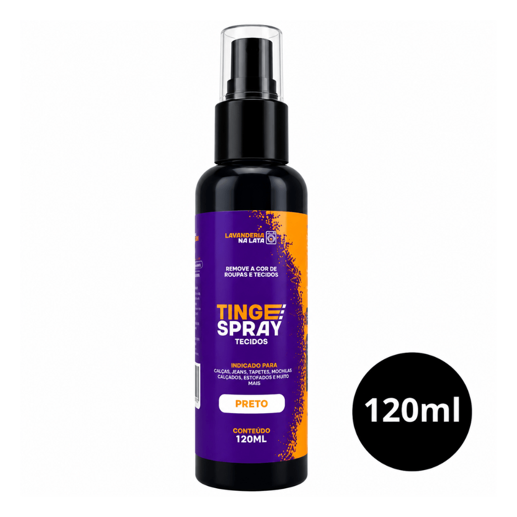 Tinta de Tecidos Roupas Estofados Carpetes - Tingespray Spray 120Ml - Lavanderia Na Lata