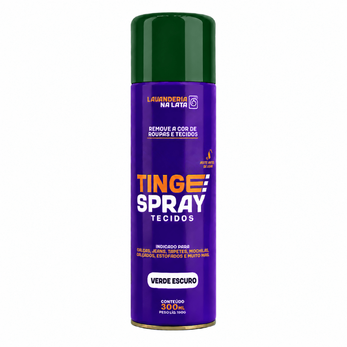 Tinta de Tecidos Roupas Estofados Carpetes - Tingespray Spray Aerossol 300ml - Lavanderia Na Lata