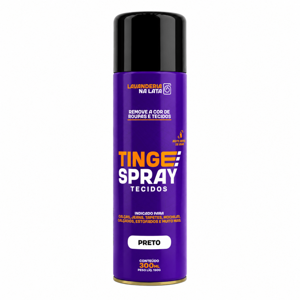 Tinta de Tecidos Roupas Estofados Carpetes - Tingespray Spray Aerossol 300ml - Lavanderia Na Lata