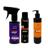 Kit Completo para Revitalização e Cuidado de Tecidos: TingeSpray, Axiller e NoPress